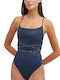 One Piece Swimsuit Navy Blue