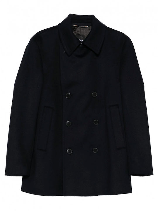 Boss Herren Mantel Dark Blue