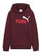 Kids Sweatshirt with Hood and Pockets Burgundy Essentials