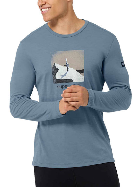 Sportliche Langarmbluse Blau