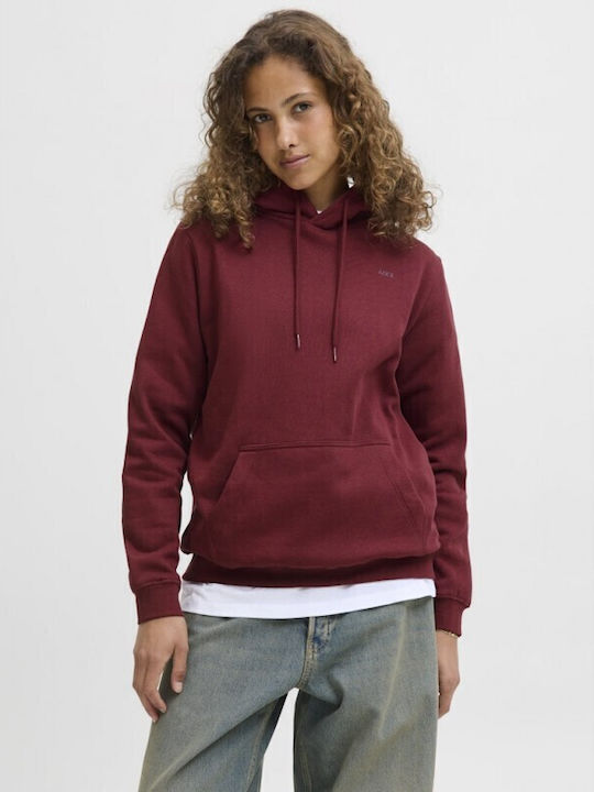 Jack & Jones Women's Sweatshirt Hooded Cabernet