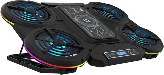 Aqirys Zenith Cooling Pad for Laptop up to 17" with 4 Fans and Lighting