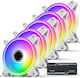 Ezdiy-fab Case Fan 120mm with ARGB Lighting 5pcs White