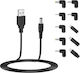 Techsuit USB 2.0 Cablu USB-A - DC Negru 1.5m
