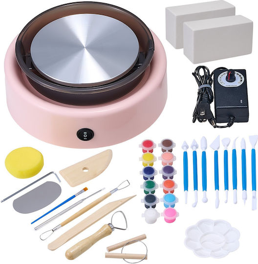 Vevor Mini Pottery Wheel Electric Clay Wheel Kids 158 Mm Turntable Pink