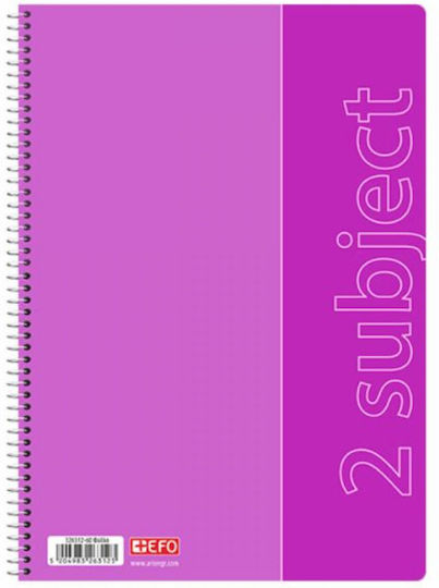 +Efo Spiral Notebook Ruled A4 60 Sheets 2 Subjects 1pcs (Μiscellaneous Designs)