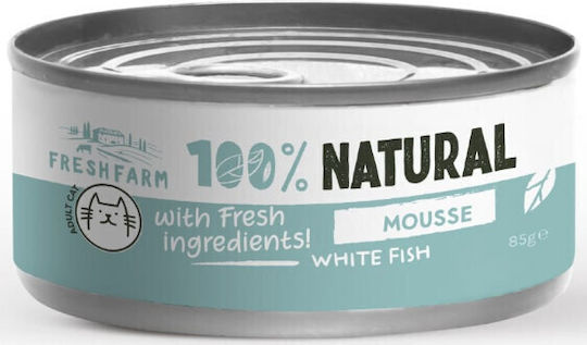 Fresh Farm Wet Food for Adult Cats in Cans with Fish 85gr