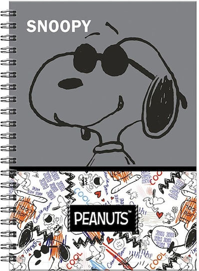 Peanuts Snoopy and Woodstock Спирал Тетрадка На райета A4 70 Листа 2 Теми 1бр