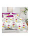 Pucioasa Set Husă de Pilotă Dublă cu 4 Fețe de Pernă & 1 Cearsaf 200x220 Multicolored