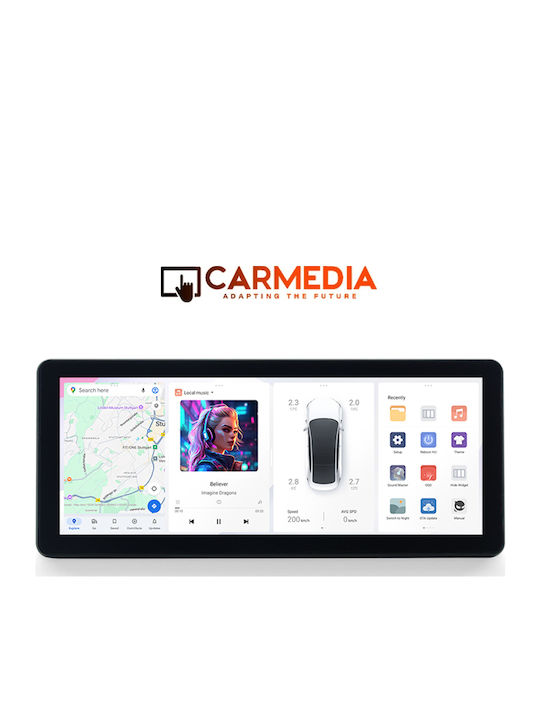 Carmedia Auto-Audiosystem für Mercedes-Benz E Klasse / CLS Klasse 2003-2009 (Bluetooth/USB/WiFi/GPS/Apple-Carplay/Android-Auto) mit Touchscreen 12.3"