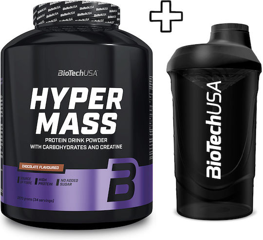 Biotech Usa Hyper Mass 2270g Ванилия и Biotech Usa Wave Shaker 600ml Черно-пушен Персонализиран Комплект
