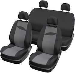 XL Autositzbezüge Set 9 Stück Polyester Schwarze Grau 167003 XL Autositzbezüge Set 9 Stück Polyester Schwarze Grau 167003