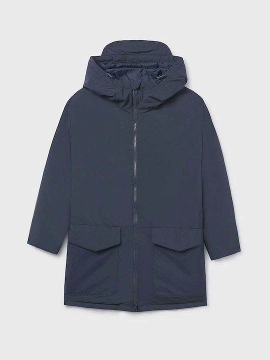 Mayoral Kids' Parka with Hood Navy Blue