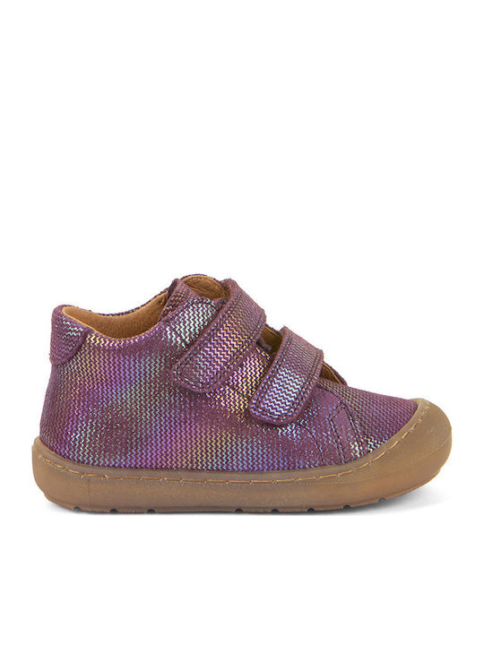 Anatomice Ghete Copii din Piele cu Velcro Violet