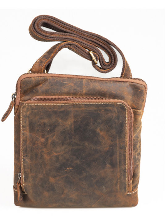 Leather Men's Bag Shoulder / Crossbody Tabac Brown