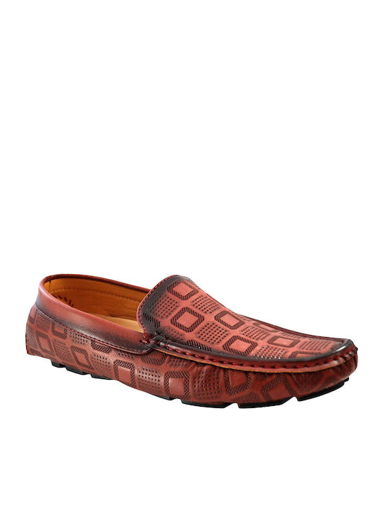 Herren Mokassins in Rot Farbe