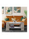Rectangular Central Coffee Table Wooden with Drawers Gray M100xW58xH44cm