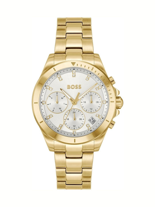 Boss Alley Women's Watch with Pink Gold Metal Bracelet