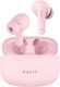 Havit TW967 Pro In-ear Bluetooth Handsfree Ακουστικά με Θήκη Φόρτισης Ροζ