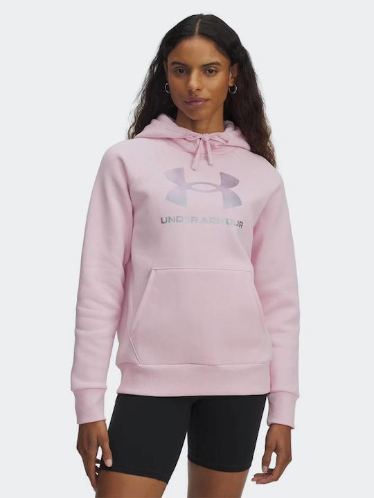 Under Armour Rival Φούτερ Ροζ με Κουκούλα