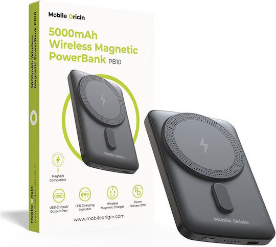 Mobile Origin MagSafe Power Bank 5000mAh 15W Power Delivery Μαύρο