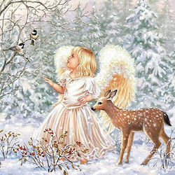 Decoupage Serviette Winter Angel 1 Stück