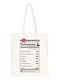 VOUR Fabric Shopping Bag in White color Teacher Ingredients