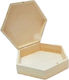 Hölzernes Sechseck-Box 19 cm