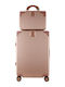 Hard Pink Suitcases With 4 Wheels Set Of 2 Pieces