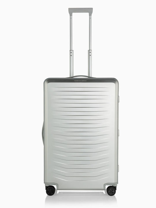 Porsche Design Roadster Large Travel Suitcase Aluminum Silver with 4 Wheels Height 78cm