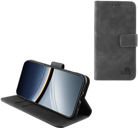 Lime Essential Magnet Book Synthetic Leather / Silicone Gray (Poco F7)