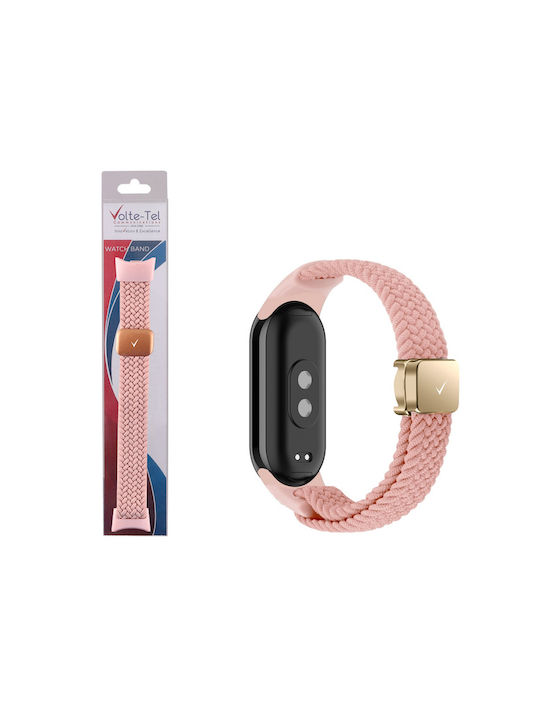 Volte-Tel Λουράκι Δερμάτινο Ροζ (Xiaomi Smart Band 8, Xiaomi Smart Band 9)