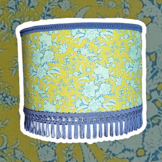 Oxygen Flowers Blue Ceiling Light with E27 Socket 35x20cm