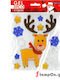 Global Gift Christmas Sticker Gel Deco Santa Claus Snowflakes 13x17cm 310509