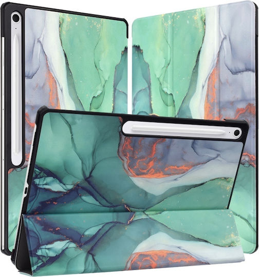 Husă Tabletă Samsung Galaxy Tab S10 FE Plus Skyddar Innovation Stand Multi-unghi Funcție Sleep Wake Foldpro Set Green Time Sticker
