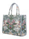 City Γυναικεία Tote Τσάντα από Συνθετικό Δέρμα Strawberry Thief Grey