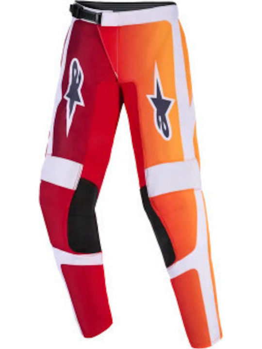 Pantaloni Motocross Pentru Femei Alpinestars Fluid Portl Roșu Gri