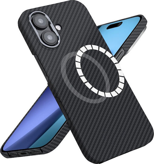 Techsuit Umschlag Rückseite Aramid Fiber Schwarz (iPhone 17)