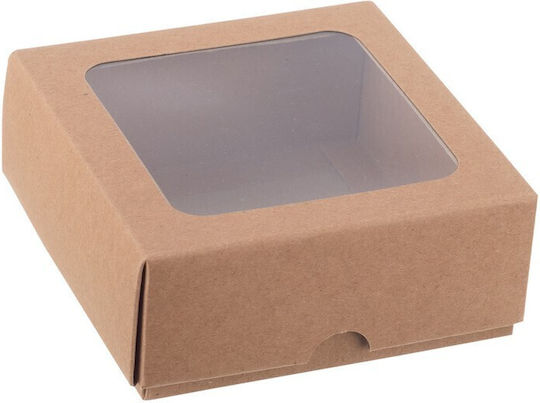 Fereastră Rt201-1 Hârtie Cutie pentru Cadou Maro 12x5x5cm.