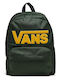 Vans Old Skool Drop V School Bag Backpack Junior High-High School Green with Water Bottle Holder 22Liters