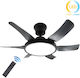 Keskor Deckenventilator 76cm mit Leuchte Schwarz