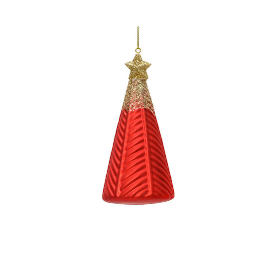 Christmas Decorative Glass Tree 12.6cm Red 2