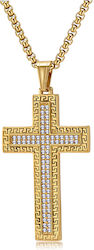 Legend Accessories Stahlvergoldeter Beidseitiger Kreuz