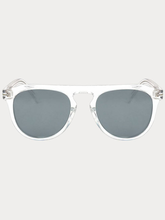 Prive Revaux Sunglasses Transparent with Acetate Frame & Gray Lens