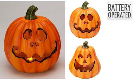 Koopman Ceramic Pumpkin Halloween LED 14x15cm 3 Designs Battery