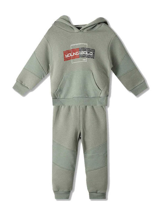 Kids Sweatpants Set Light Green 2pcs