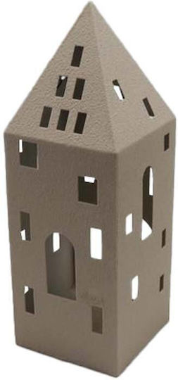 InTheBox Χριστоулгенски свещи и свещници Метален Свещ Бежов 26.5x9.2см. 2бр
