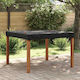 vidaXL Waterproof Dining Table Cover Black 122x122x15cm
