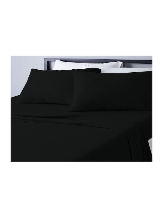 Sheet Sets Double 200x260cm. One Color Black 4pcs
