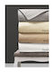 Beauty Home Waffle Snap Art Pique Blanket Single 170x240cm Ecru